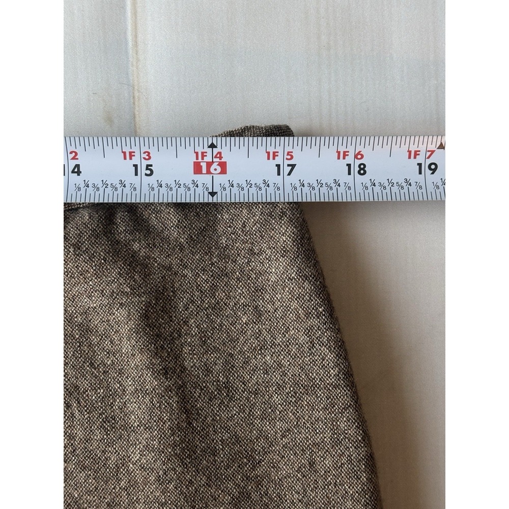 LOFT‎ Ann Taylor Size 14 Brown Wool Tiered Ruffle A-Line Side Zip Skirt 0636 - Picture 6 of 8